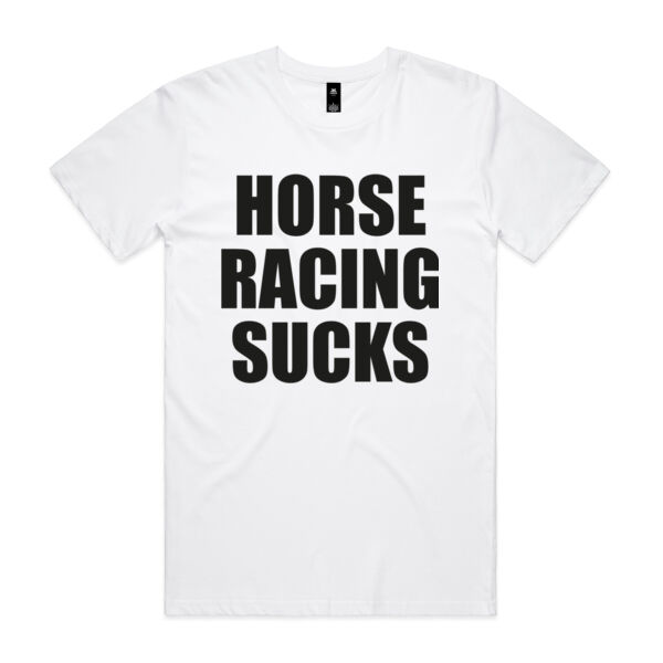 Horse Racing Sucks! Bold (White) Thumbnail